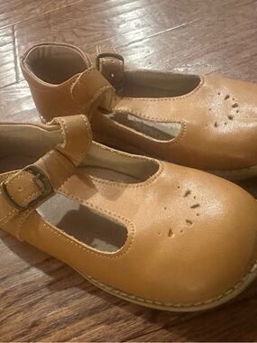 Sweet Honey Kids Tan Mary Jane Leather Shoes